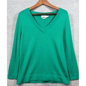 Vineyard‎ Vines Green V-Neck Sweater Wool Cashmere S Womens